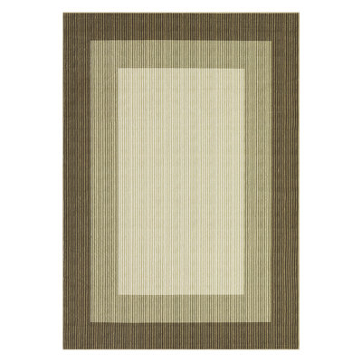 Modern Striped Bordered Printed (Not Woven)Rugs for Living Room Bedroom Decor Washable Low Pile Laundry Rug Simple Neutral Carpet for Office Home Decor