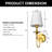 Battery Operated RGB Remote Arm Sconce Dimmable Bath Sconce Wall Light, Brass Metal Wall Sconces for Staircase, Living Room Bedroom Bathroom-1953333065