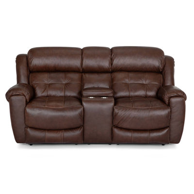 Causeuse inclinable en cuir Mahaz