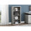 Bibliothèque, bibliothèque, étagère, 5 niveaux, bureau, chambre à coucher, stratifié, contemporain, moderne