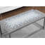 Table basse, accent, cocktail, rectangulaire, salon, L 42 po, carrelage bleu, métal gris, transitionnel-1779858698-1779858696