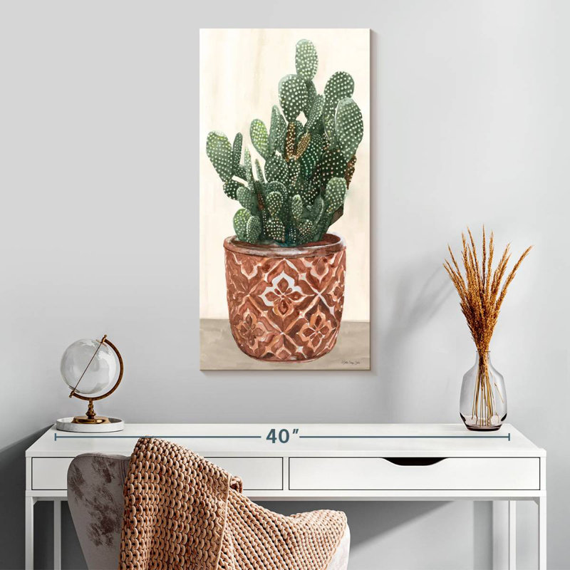 Cactus In Pot II, 30" H x 15" W