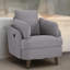 Emmett Swivel Manual Glider Recliner Chair, Grey Polyester, 2 Pillows