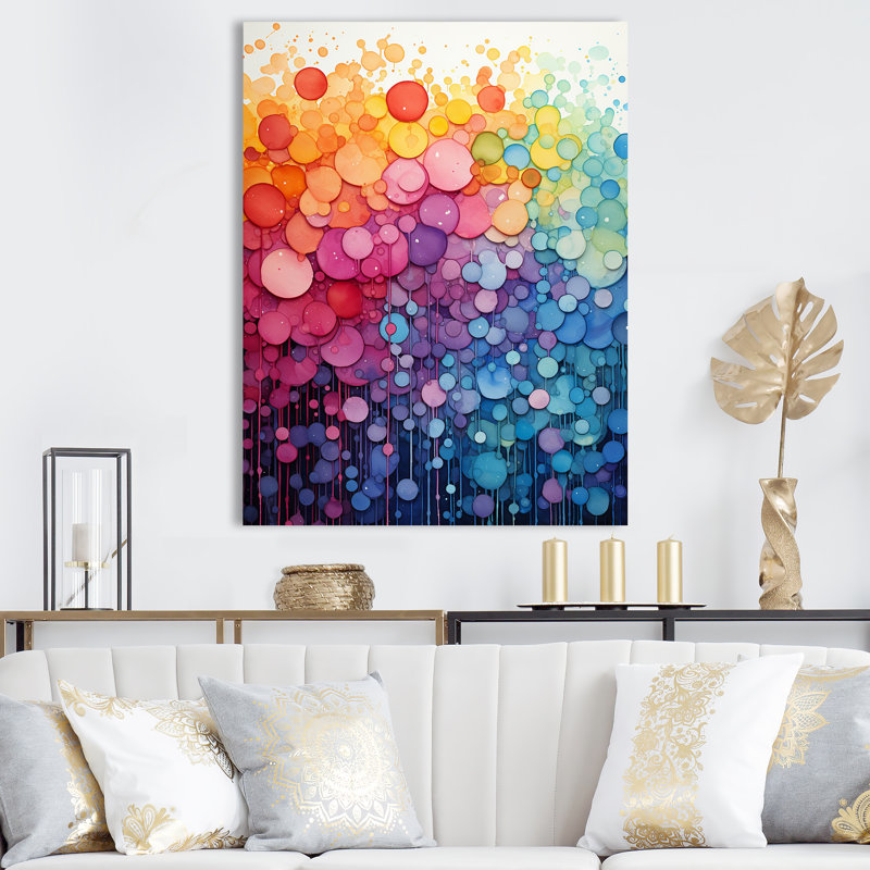 Rainbow Infinite Intricacies I - Rainbow, Toile tendue, H 44 po x l 34 po x P 1,5 po