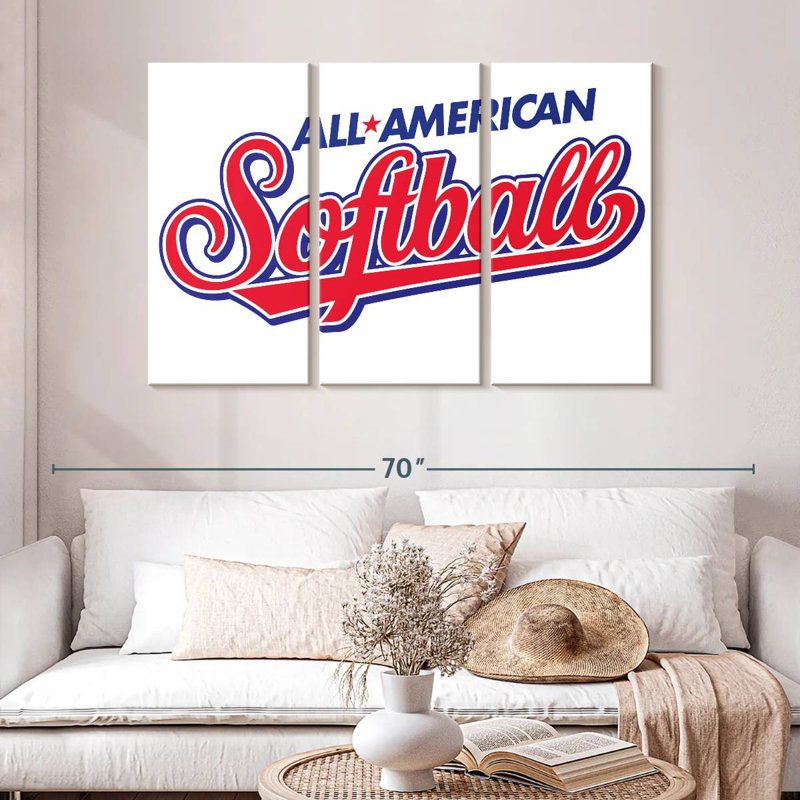 Plaque Kema American Softball, H 32 po x l 50 po