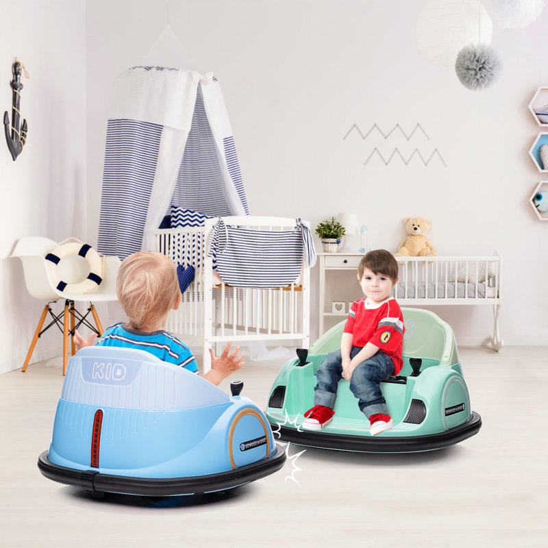 Voiture autoportée 12V pour enfants, jouets électriques pour tout-petits avec télécommande, affichage de la batterie, rotation à 360 degrés