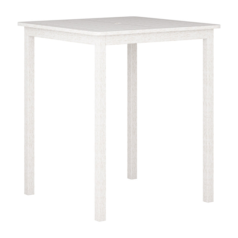 Table de bar en bois massif Gwenda, Blanc