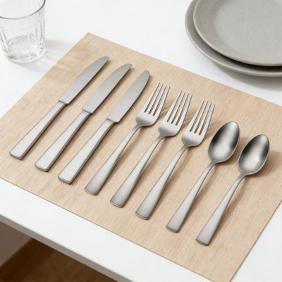 20-Piece Stainless Steel Flatware Set, Service For 4, Modern Everyday Silverware With Heavy-Weight Feel And Dishwasher Safe