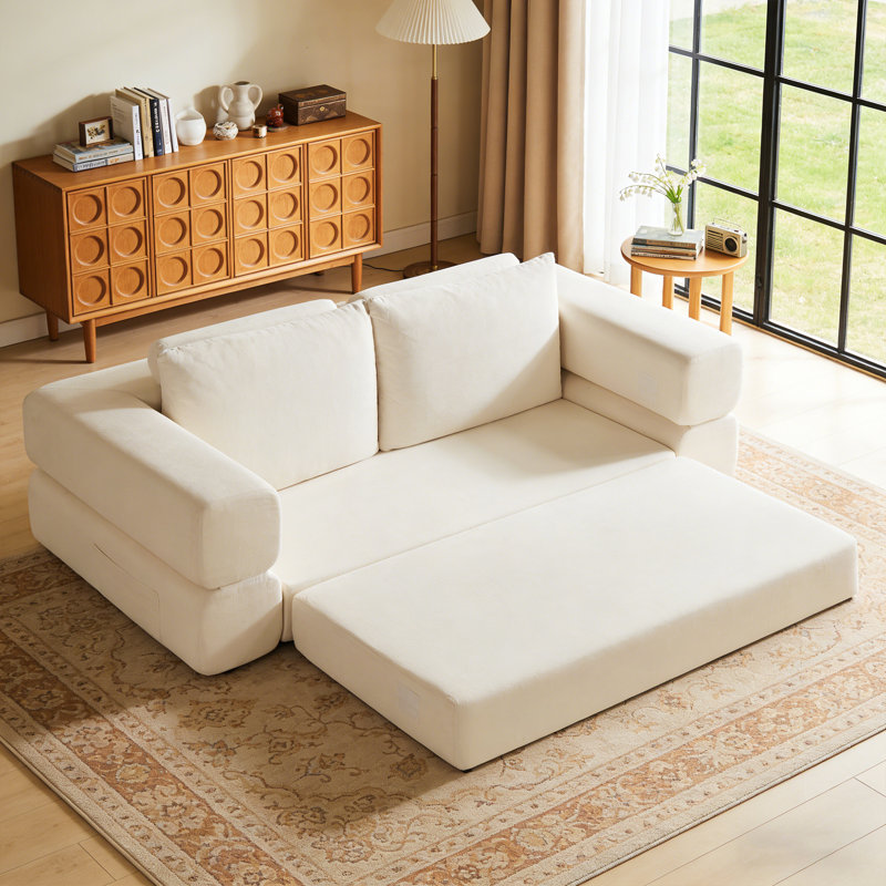 Canapé-lit Boneless Sleeper, Cream Chenille