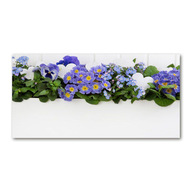 Blue Flowers - Wrapped Canvas Print