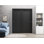 Portes coulissantes pour garde-robe coulissantes | Quadro 4111 noir mat | Ensemble de quincaillerie pour moulures Sturdy Rails