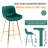 Set of Bar Stools, Velvet Upholstered Fabric Counter Stool With Solid Metal Frame and Velvet Low Back Armless-1295145826-1295145831-1295145828