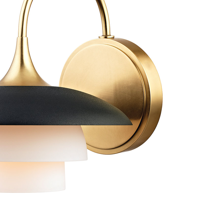 Barron 1 - Light Armed Sconce, Aged Brass