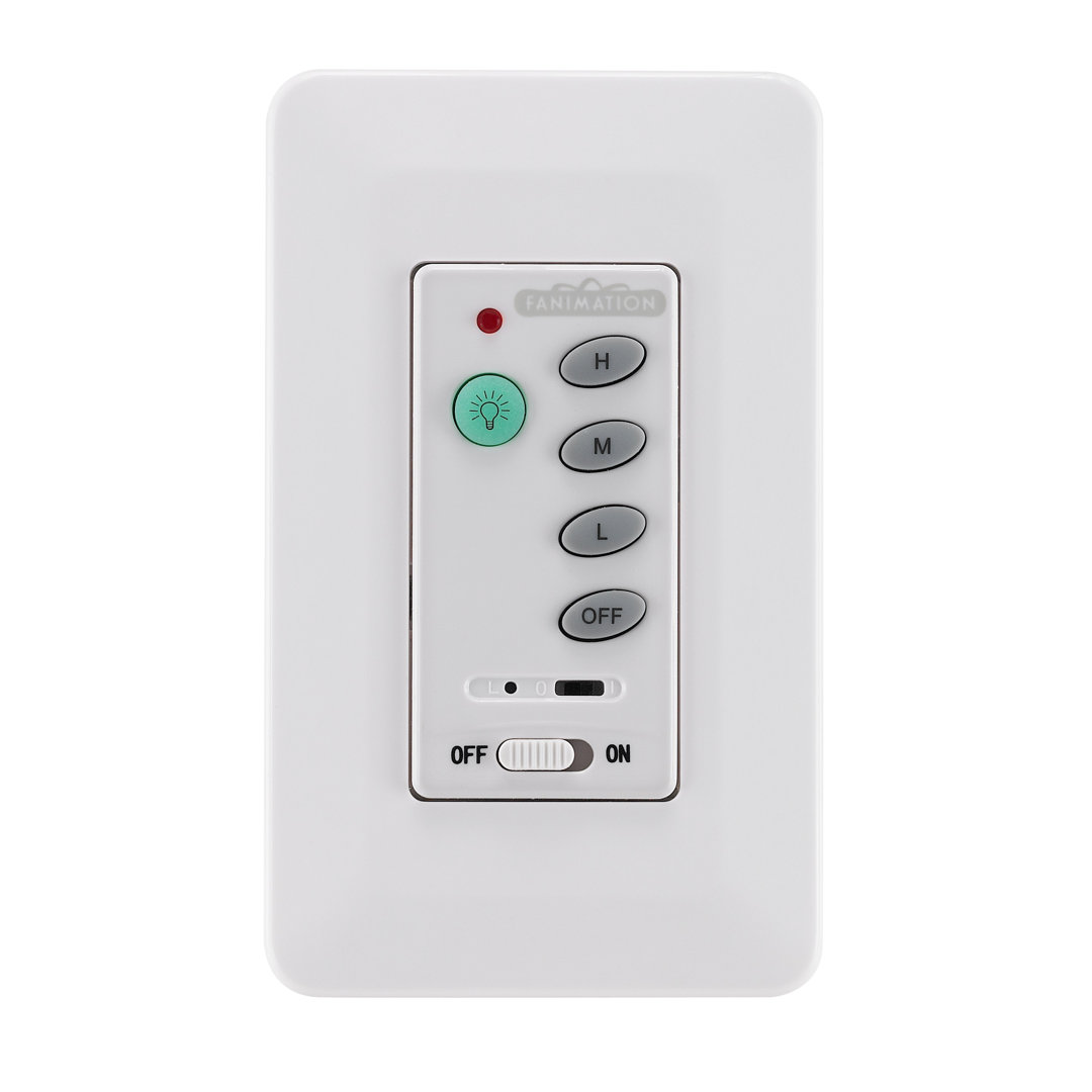 Ceiling Fan Wall Control with Receiver Non-Reversing - 3 Speed Fan and Light Fanimation 