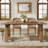63" Farmhouse Dining Table For 4-6, Rectangular Wooden Kitchen Table For Dining Room