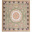 Hand-Knotted High-Quality Green and Brown Area Rug