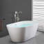 Robinet de baignoire autoportant à poignée simple classique avec douche à main-111704726