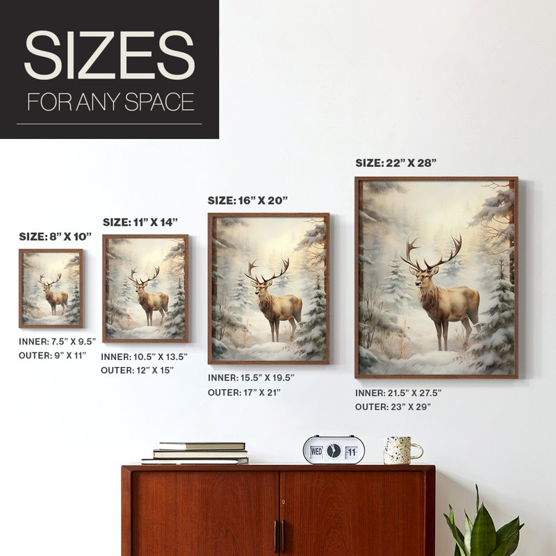 «Christmas Holiday Art», reproduction encadrée DCXC, H 11 po x l 9 po, Walnut
