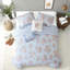 Checkered and Floral Comforter Set
