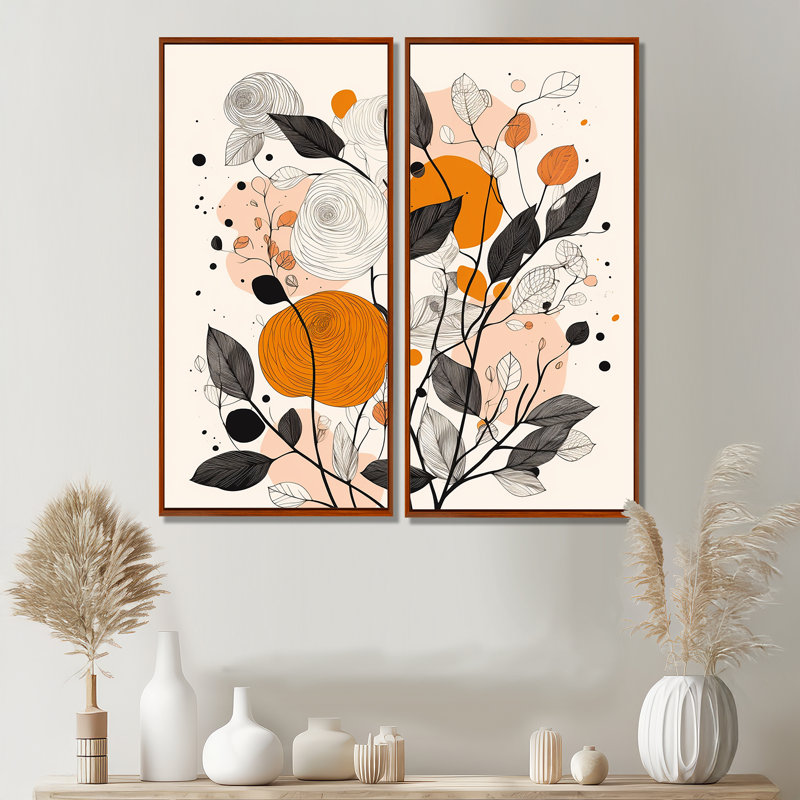 Cheshire - art mural moderne, 20" H x 24" W, Brown, Impression encadrée flottante