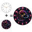 Horloge murale silencieuse en verre trempé de 30 cm, « Horloge murale néon dragon », sans tic-tac, fonctionne avec des piles (piles AA non comprises), décoration artistique pour la maison
