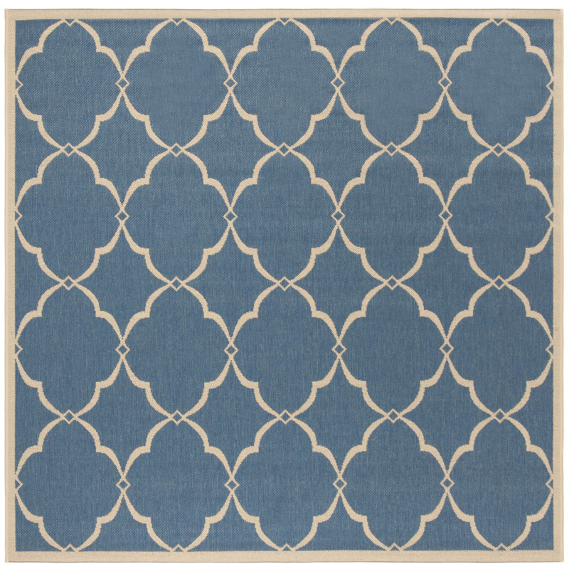 Adler Performance Geometric Indoor/Outdoor Area Rug, Square 6'7"