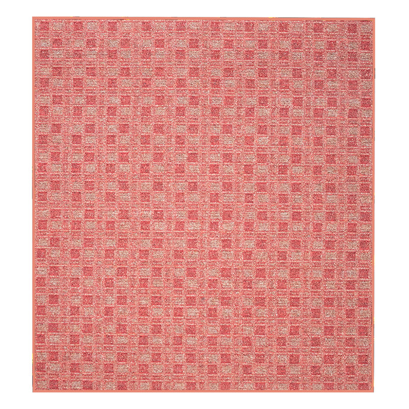 Abstract Indoor/Outdoor Commercial Color Rug - Red, Square 11'