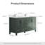 Meuble-lavabo double 60 po Riverford