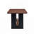 Compact Two-Tone Walnut & Black Dining Table