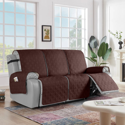 Chemika Adamstown 3 Seat Waterproof Recliner Couch Covers, Sofa Covers Non-SlipWith Elastic Straps Pocket For Dogs, Pets
