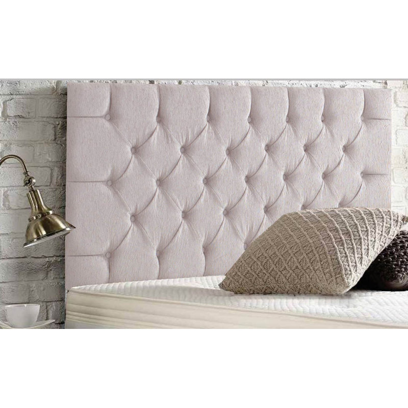Esters Upholstered Headboard, Chenille, Double (4'6), Stone
