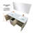 Lancy 60 in W x 20 in D Double Bath Vanity Mirror and Faucet Set-113288963