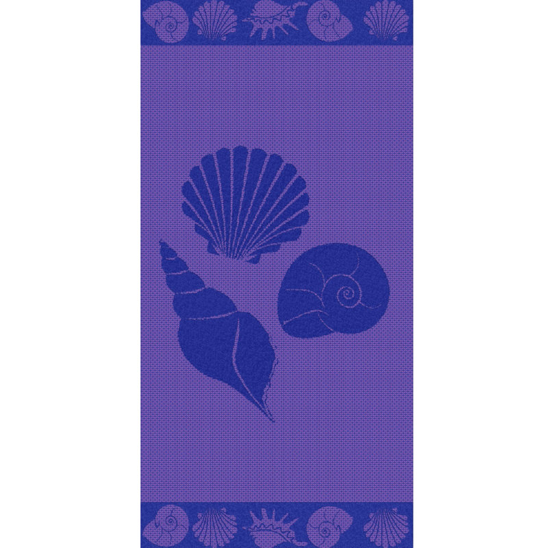 Serviette de plage en coton 100% sculpt coquillages Wesleyan