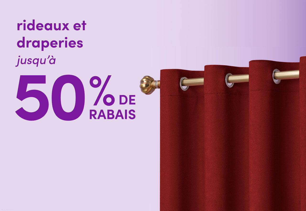 rideaux et draperies en solde