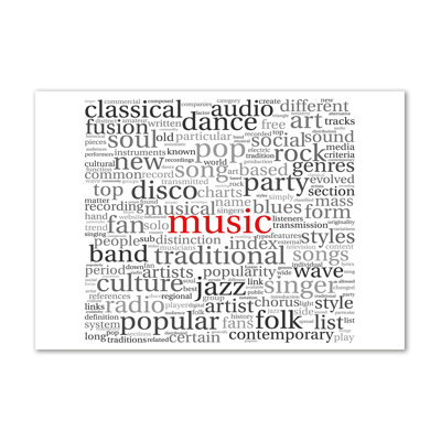 Musical Genres - Wrapped Canvas Print