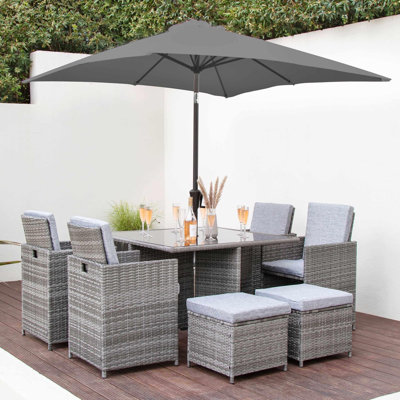 Quilla All Weather Wicker/Rattan 8 - Person with Cushions
