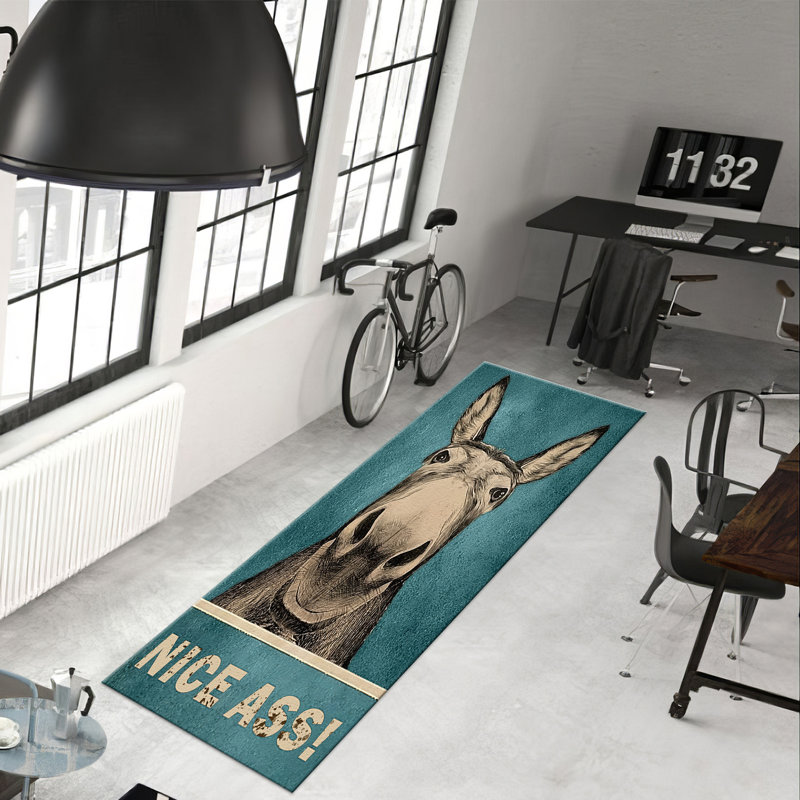 Black and White Geometric Printed Rug with Contemporary Design Ideal for Living Room or Bedroom Floor Decor