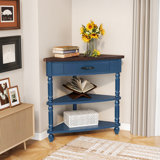 Versatile Small Triangle Corner Table with Sturdy Construction and Practical Design