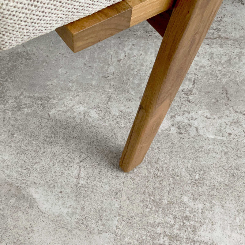 5mm Thick 12'' W x 24'' L Vinyl Plank, Gray