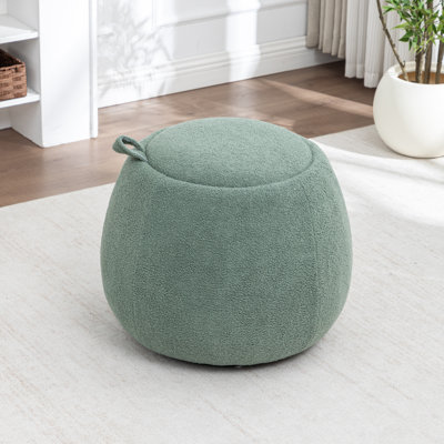 Upholstered Storage Ottoman With Tray