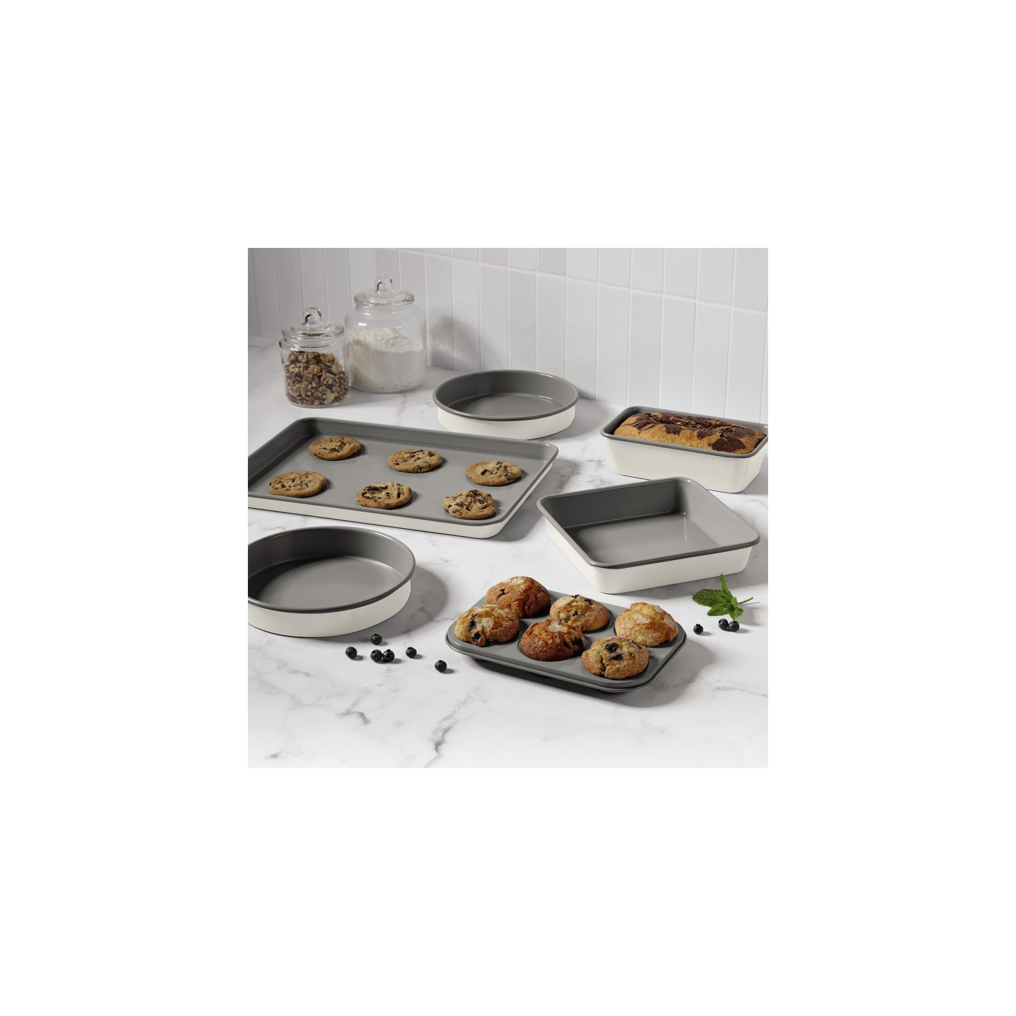 Cuisinart 6-Piece Ceramic Nonstick Bakeware Set, Coconut Cream (Wayfair Exclusive)