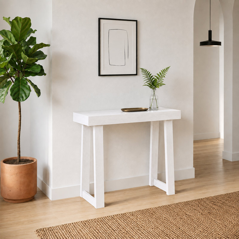Console Beckett, L 36 po, Blanc