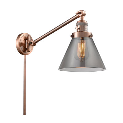 Lampe murale avec bras pivotant 1 lumière Cone
