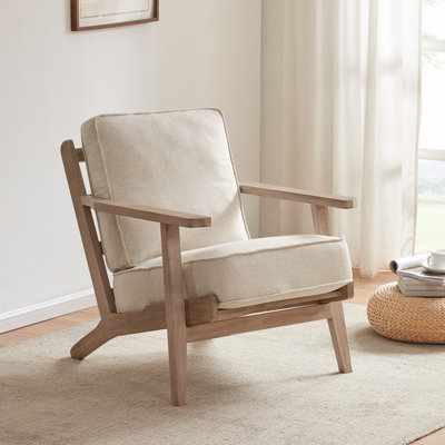 Chaise avec accoudoirs en lin 28,35 po Dez