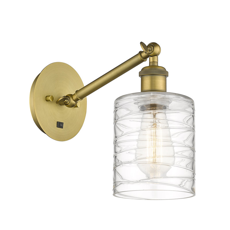 Shauna Armed Sconce, LED, Brushed Brass