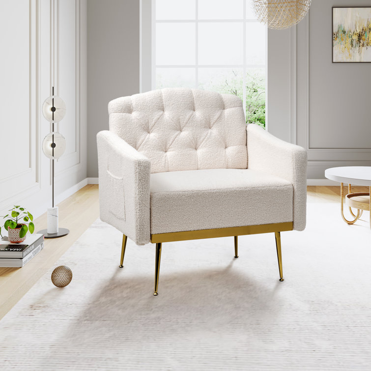 INS Lamb Wool Single Sofa Lounge Living Room Chair Ergonomic