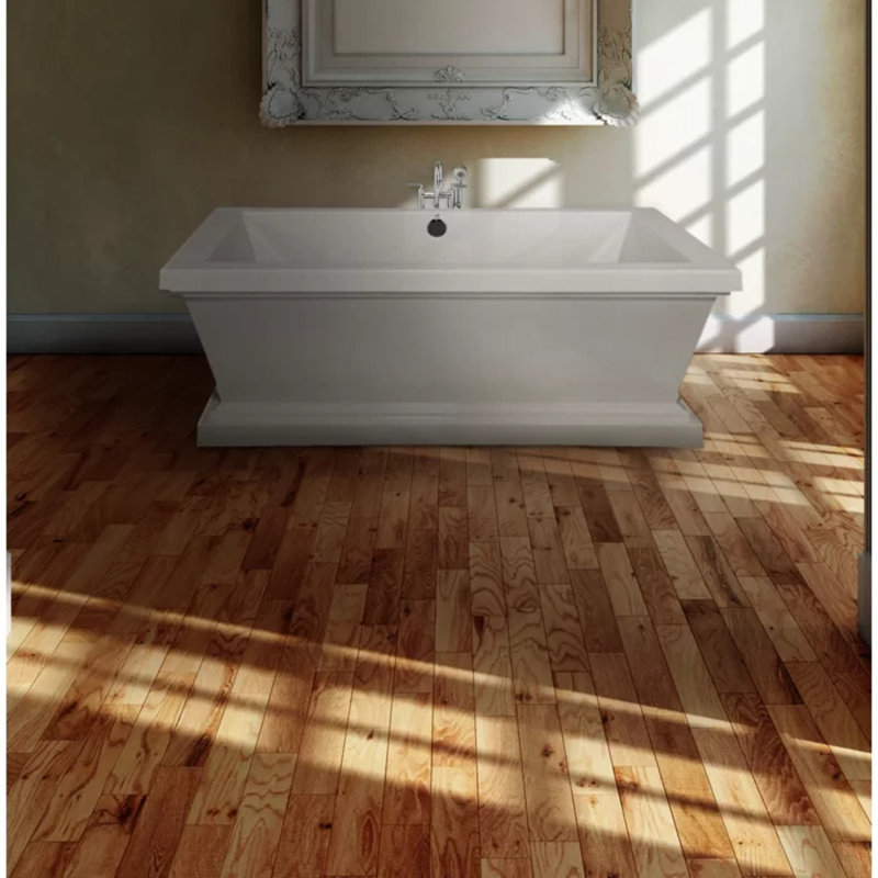 Baignoire en acrylique avec robinet et lumière 70 po x 36 po Designer, Blanc