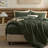  Bedsure 100% Cotton Duvet Cover Queen Size with Fitted Sheet - Waffle Weave Bedding Set （Set of 4）-120539054-120677487