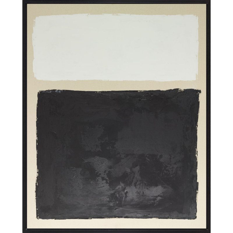 Tableau noir - Peinture sur toile, Laguna noir encadré