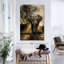 «Elephant Sunset», reproduction sur toile-499663164